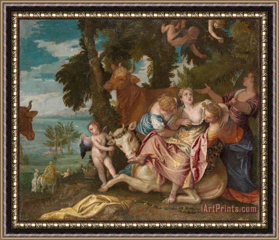 Paolo Caliari Veronese The Rape of Europa Framed Painting