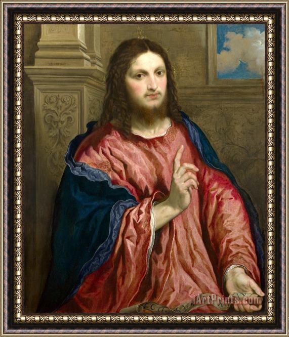 Paris Bordone Christ As 'the Light of The World' Framed Painting