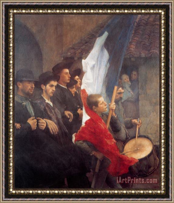 Pascal Adolphe Jean Dagnan Bouveret The Conscripts Framed Painting