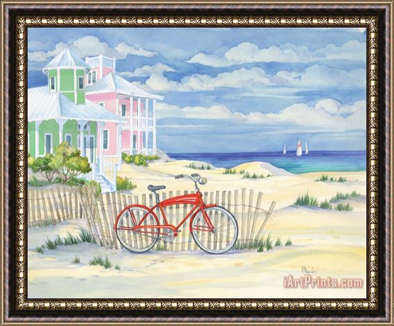 Paul Brent Beach Cruiser Cottage I Framed Painting