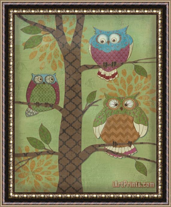 Paul Brent Fantasy Owls Vertical I Framed Print