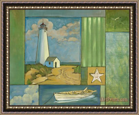 Paul Brent Lighthouse Collage I Framed Painting