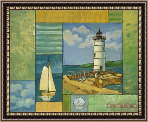 Paul Brent Lighthouse Collage II Framed Painting