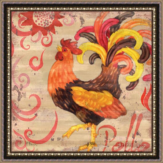 Paul Brent Royale Rooster II Framed Painting