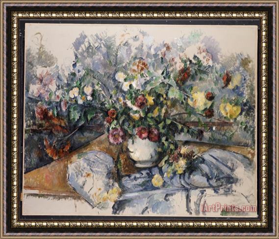 Paul Cezanne A Large Bouquet of Flowers C 1892 95 Framed Painting