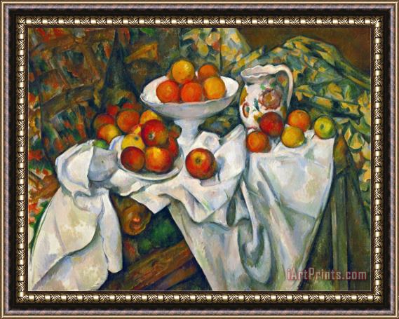 Paul Cezanne Apples And Oranges Framed Painting