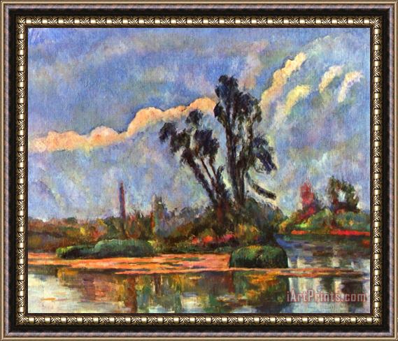 Paul Cezanne Bank of The Oise C 1888 Framed Painting