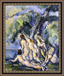 Study for Les Foins Framed Prints - Bathing Study for Les Grandes Baigneuses Circa 1902 1906 by Paul Cezanne