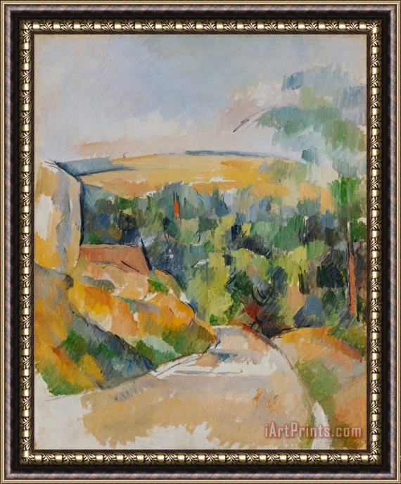Paul Cezanne Bend of The Road 1900 06 Framed Painting