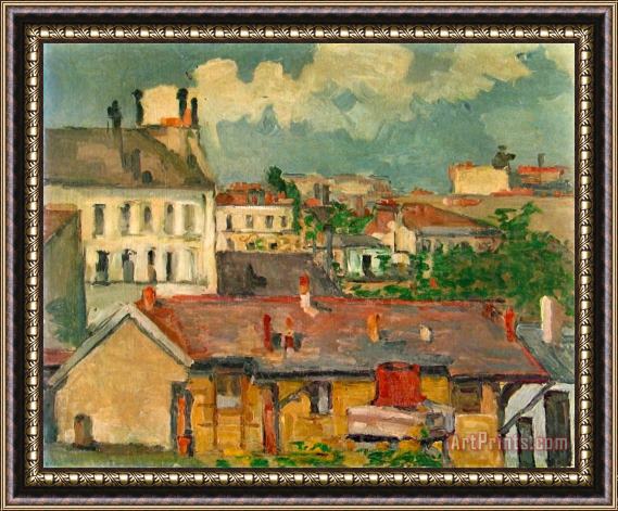 Paul Cezanne Faubourg Au Printemps Framed Painting