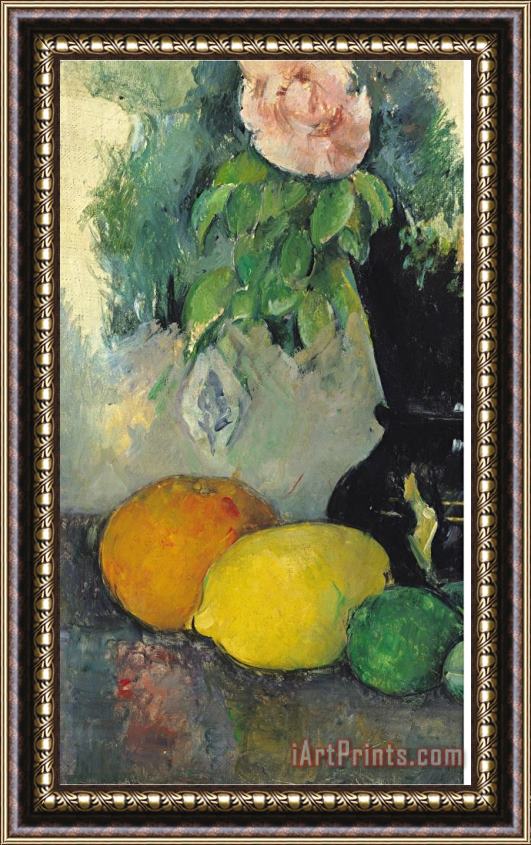 Paul Cezanne Flowers And Fruit Circa 1886 Framed Print