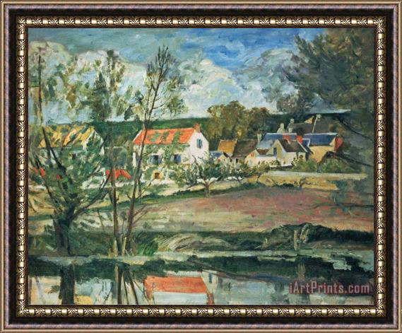 Paul Cezanne In The Valley of The Oise River 1873 1875 Framed Painting