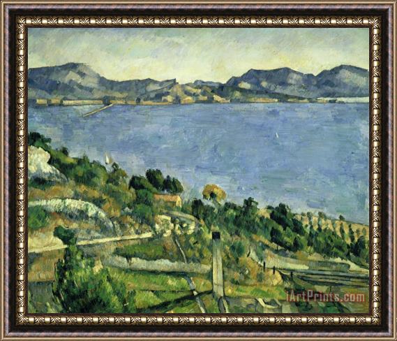 Paul Cezanne L Estaque Landscape in The Gulf of Marseille About 1878 79 Framed Print