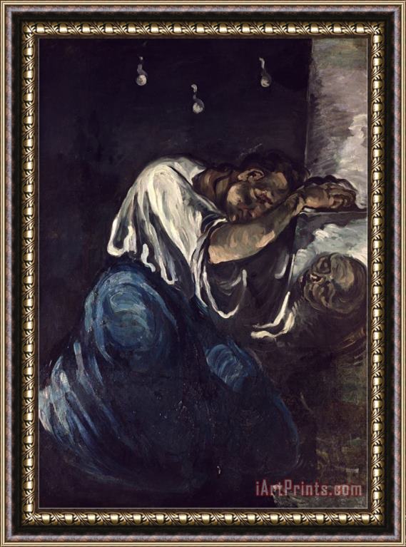 Paul Cezanne La Madeleine Or La Douleur Circa 1869 Framed Painting