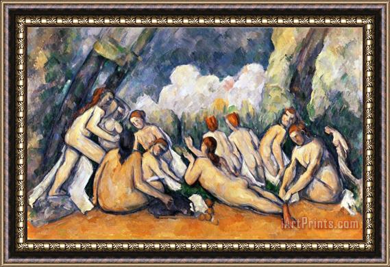 Paul Cezanne Large Bathers II 1900 1906 Framed Painting