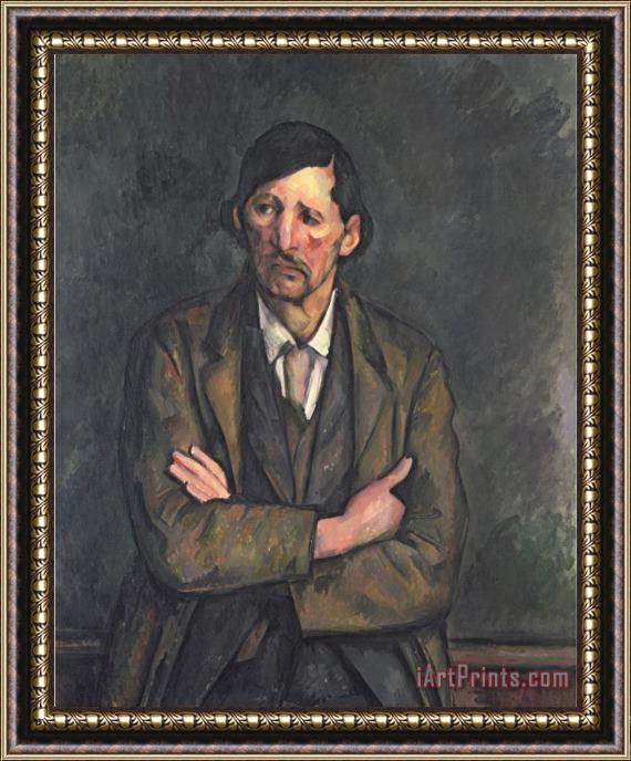Paul Cezanne Man with Crossed Arms C 1899 Framed Painting