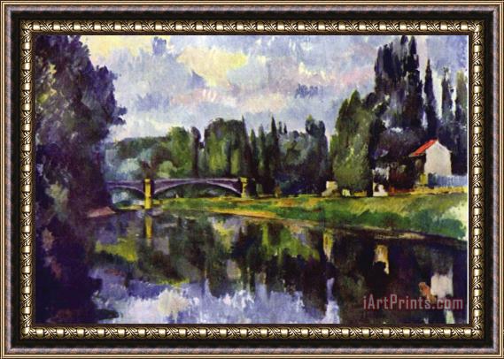 Paul Cezanne Marne Shore Framed Painting