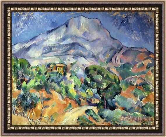 Paul Cezanne Mont Sainte Victoire Seen From La Route Du Tholonet Framed Painting