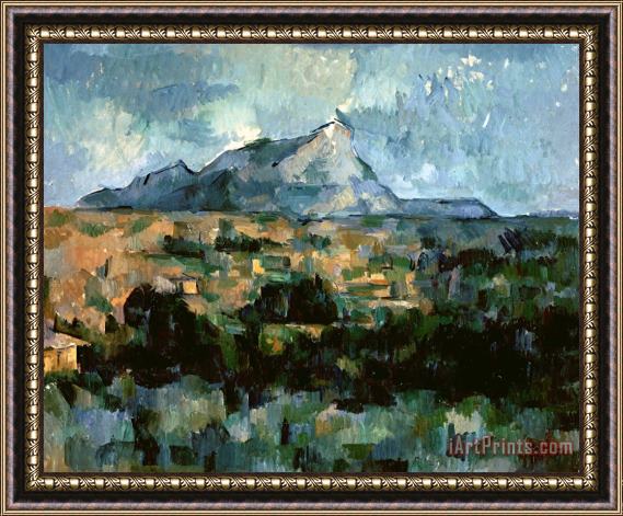 Paul Cezanne Montagne Sainte Victoire 1904 06 Oil on Canvas Framed Print