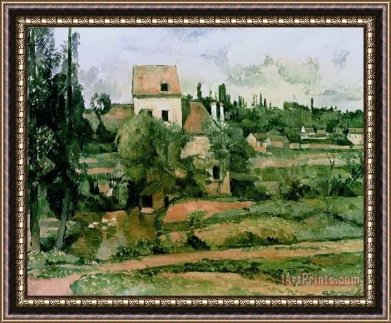 Paul Cezanne Moulin De La Couleuvre at Pontoise for Detail See 67881 1881 Oil on Canvas Framed Painting