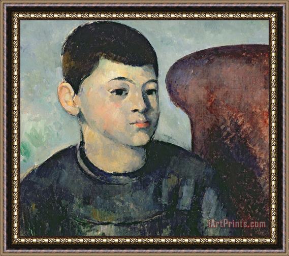 Paul Cezanne Portrait Of The Artists Son Framed Painting