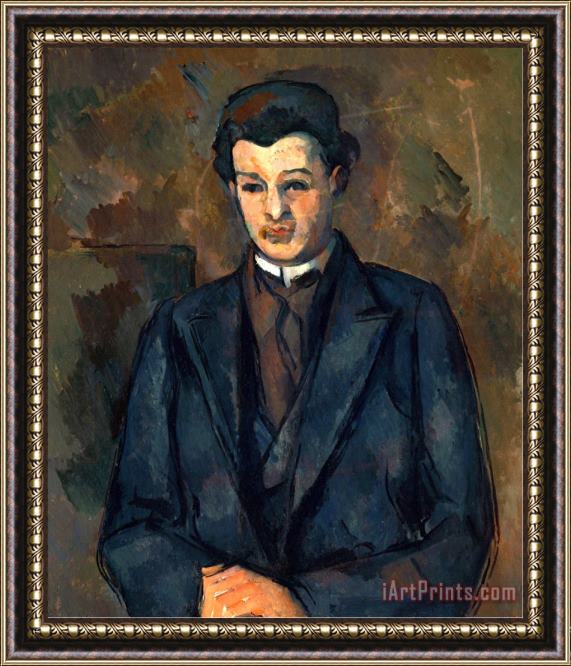 Paul Cezanne Portrait of The Painter Alfred Hauge 1899 Framed Painting