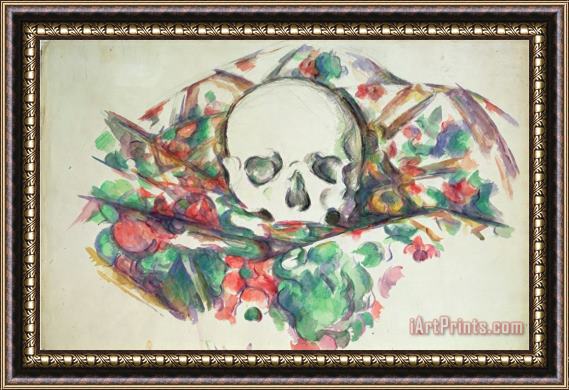 Paul Cezanne Skull on Drapery C 1902 06 Framed Print