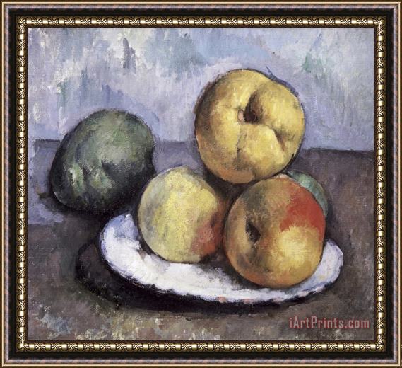 Paul Cezanne Still Life with Apples And Peaches Framed Painting