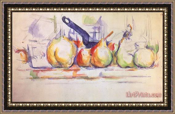 Paul Cezanne Still Life with Saucepan 1902 Framed Print