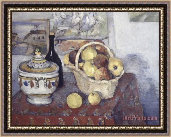 Paul Cezanne Still Life with Soup Tureen Framed Painting