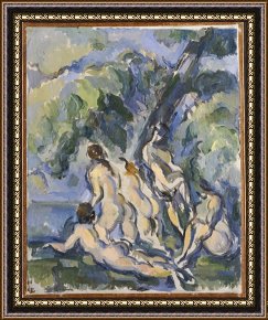 Study for Les Foins Framed Prints - Study for Les Grandes Baigneuses C 1902 06 by Paul Cezanne