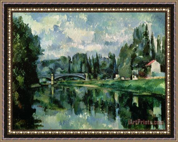 Paul Cezanne The Banks of the Marne at Creteil Framed Print