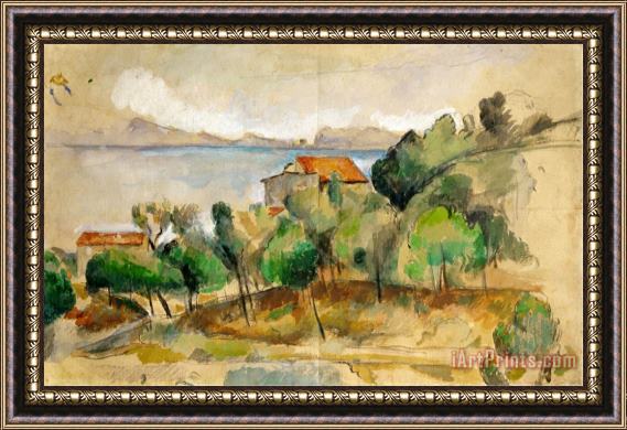 Paul Cezanne The Bay of L Estaque 1878 1882 Framed Painting