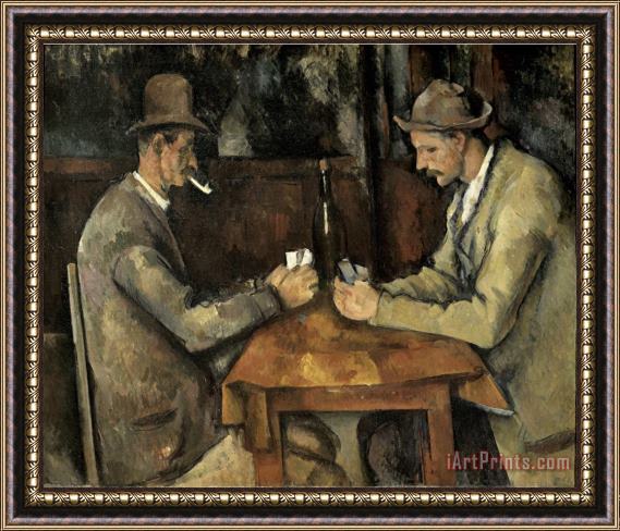 Paul Cezanne The Card Players Les Joueurs De Cartes Framed Print