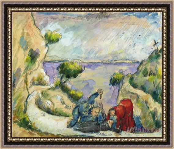 Paul Cezanne The Murder C 1867 70 Framed Painting