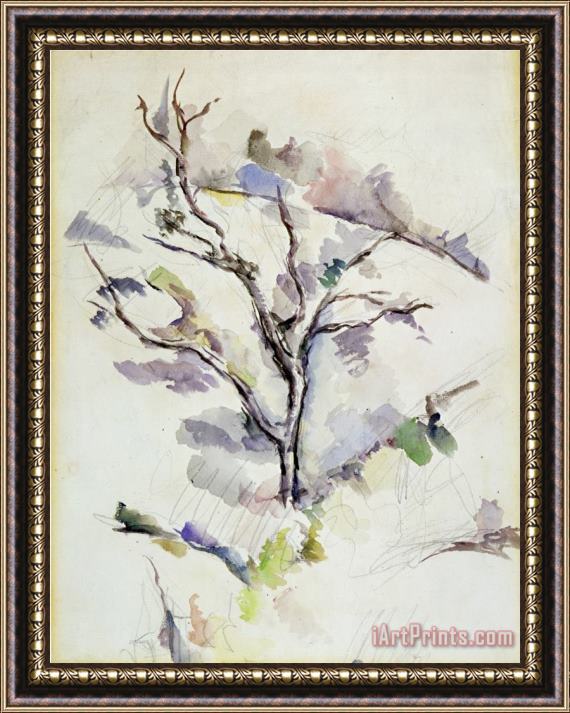 Paul Cezanne The Oak Framed Painting