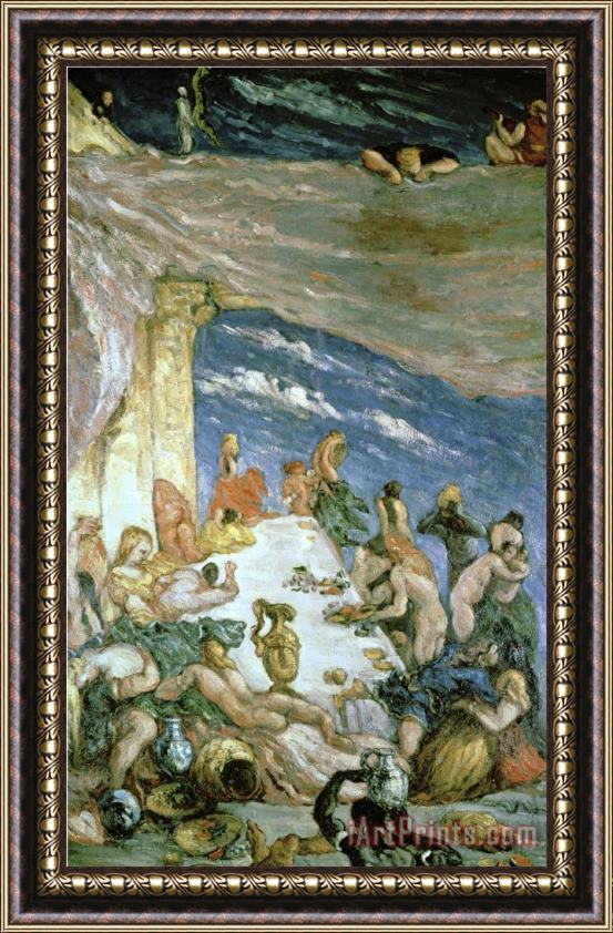 Paul Cezanne The Orgy C 1866 68 Oil on Canvas Framed Painting