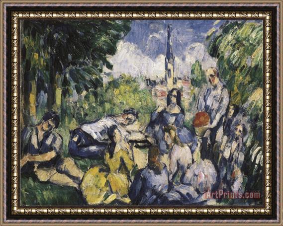 Paul Cezanne The Picnic Dejeuner Sur L Herbe Framed Painting