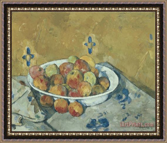 Paul Cezanne The Plate of Apples C 1897 Framed Print