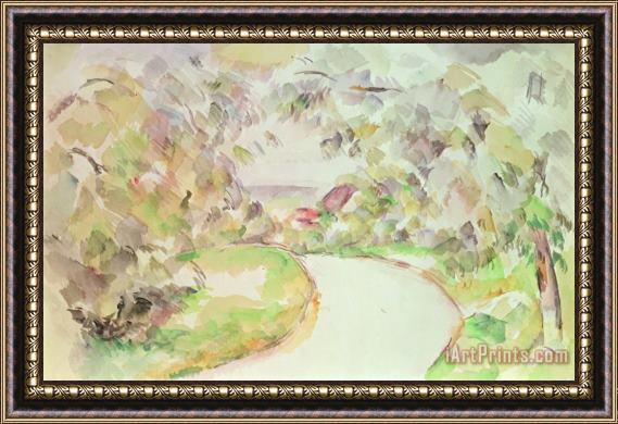 Paul Cezanne The Winding Road Framed Painting