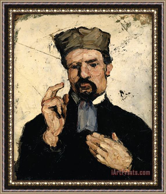 Paul Cezanne Uncle Dominique As a Lawyer 1866 Framed Painting
