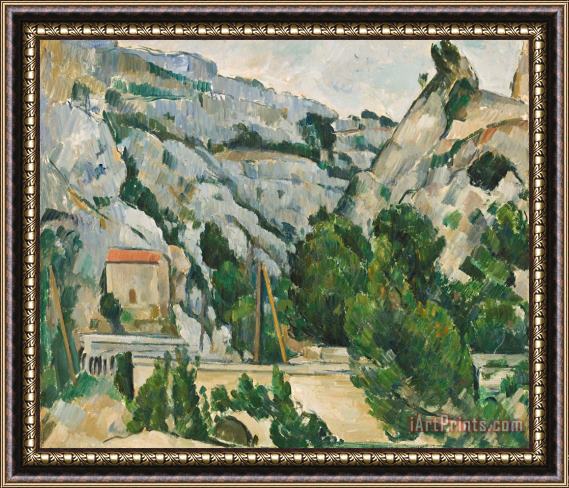 Paul Cezanne Viaduct at l'Estaque Framed Painting