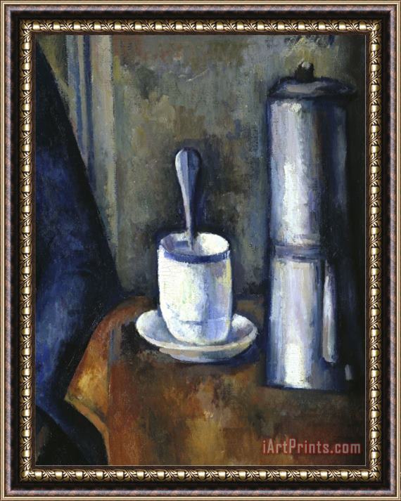 Paul Cezanne Woman with a Coffee Pot C 1890 95 Detail Framed Painting