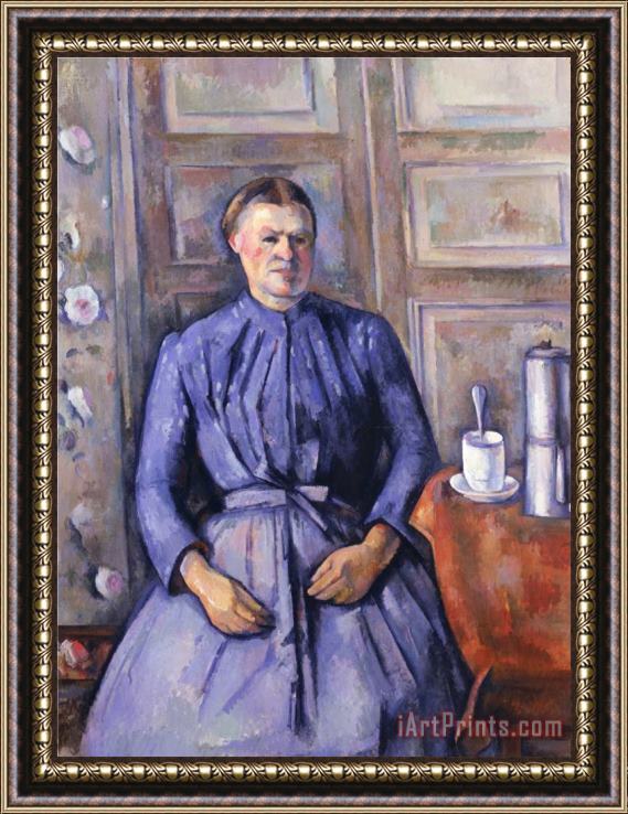 Paul Cezanne Woman with a Coffee Pot Circa 1890 95 Framed Painting