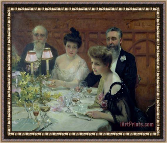 Paul Chabas The Corner of the Table Framed Painting