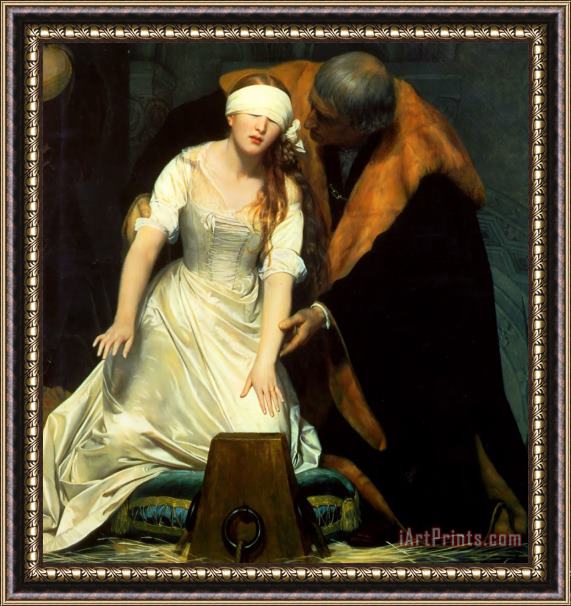 Paul Delaroche The Execution of Lady Jane Grey Detail Framed Print