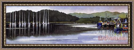 Paul Dene Marlor Boats Tarbert Kintyre Framed Painting