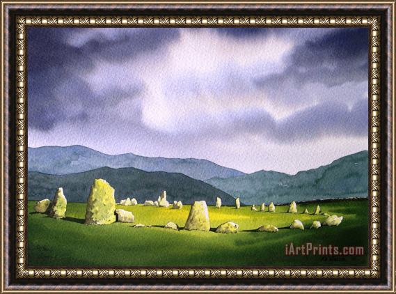 Paul Dene Marlor Castle Rigg Stone Circle Framed Painting