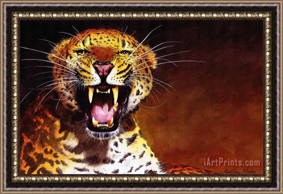 Paul Dene Marlor Leopard Framed Painting