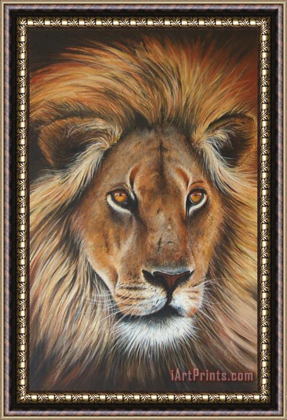 Paul Dene Marlor Lion Framed Painting